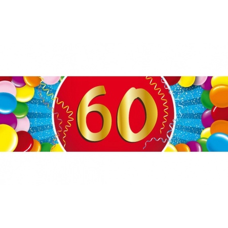 Ballonnen 60 jaar van 30 cm 16 stuks + gratis sticker