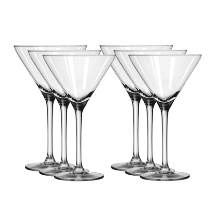 nieuws Charmant marge 6x Cocktail/Martini glazen transparant 260 ml Specials - Glazen van glas -  Bellatio warenhuis