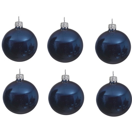 Christmas set 24-pcs mix dark blue 6 and 8 cm