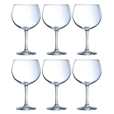 6x Gin Tonic glasses / cocktail for 700 ml with 8x stainless steel straws