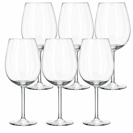 6x Wineglasses for red or white wine 440 ml Plaza