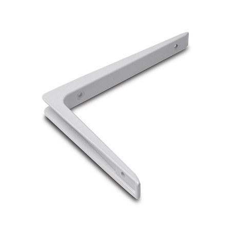 6x stuks plankdrager / plankdragers wit gelakt aluminium 15 x 20 cm