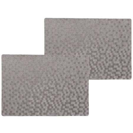 6x stuks stevige luxe Tafel placemats Stones grijs 30 x 43 cm