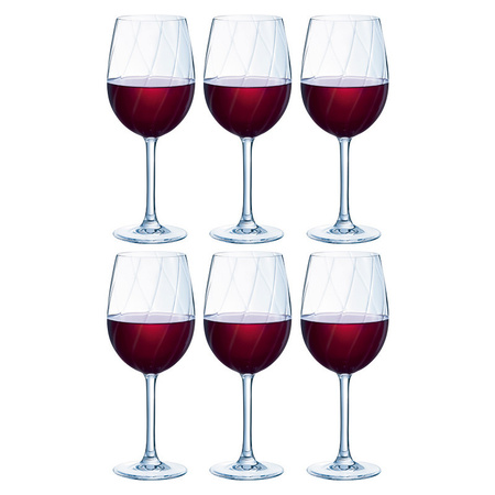 6x Stuks wijnglazen Dolce Vina voor rode wijn 360 ml
