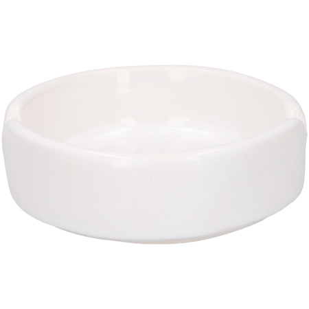 6x White round ashtrays 8 cm ceramics