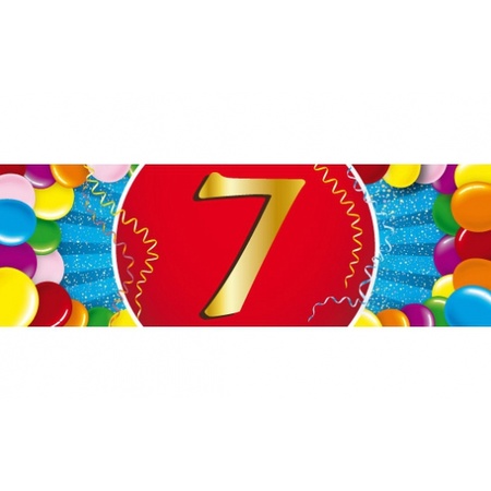 Ballonnen 7 jaar van 30 cm 16 stuks + gratis sticker