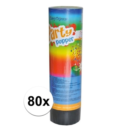 80x Party popper confetti 15 cm