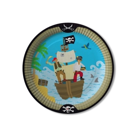 8x party plates pirates design