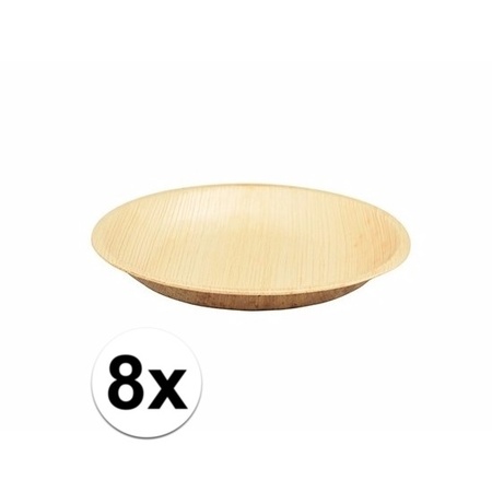 8x Wegwerp borden palmblad 18 cm