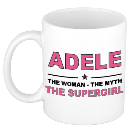 Adele The woman, The myth the supergirl cadeau koffie mok / thee beker 300 ml