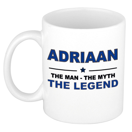 Adriaan The man, The myth the legend cadeau koffie mok / thee beker 300 ml