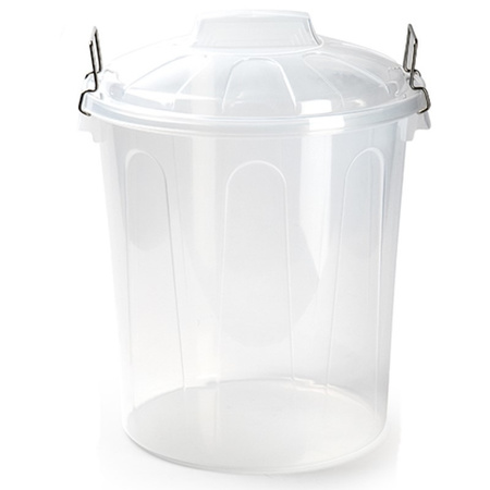 Afvalemmers/vuilnisemmers transparant 21 liter met deksel