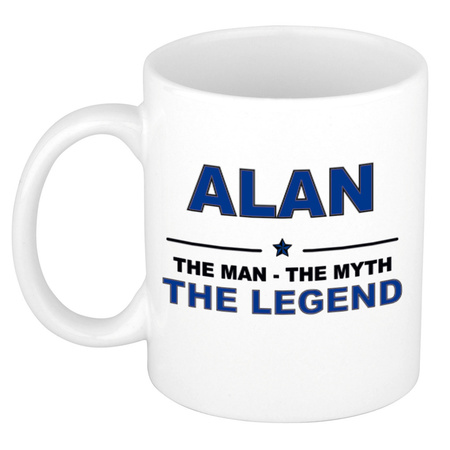 Alan The man, The myth the legend cadeau koffie mok / thee beker 300 ml