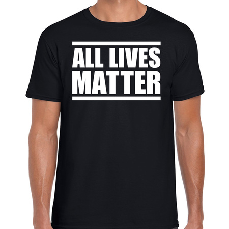 All lives matter  demonstratie / protest t-shirt zwart voor heren