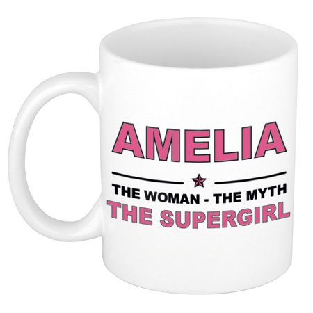 Amelia The woman, The myth the supergirl name mug 300 ml