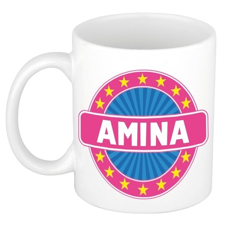 Amina naam koffie mok / beker 300 ml