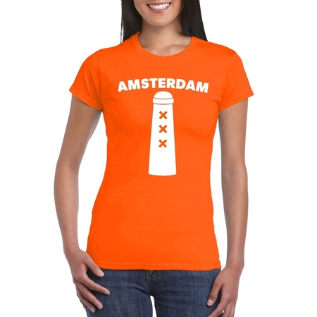 Amsterdammertje shirt oranje dames