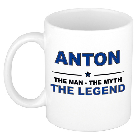Anton The man, The myth the legend cadeau koffie mok / thee beker 300 ml