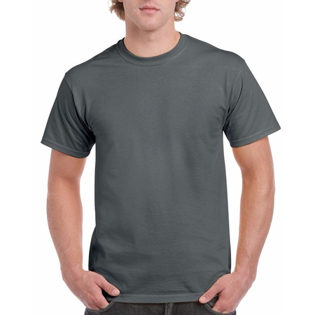Antraciet grijs katoenen shirt voor volwassenen