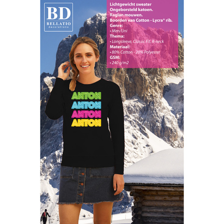 Apres ski sweater voor dames - Anton - zwart - Anton aus tirol - wintersport