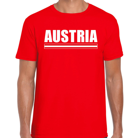 Austria / Oostenrijk supporter t-shirt rood voor heren
