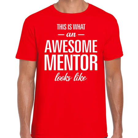 Awesome mentor t-shirt red men