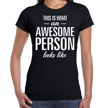 Awesome person / persoon cadeau t-shirt zwart dames