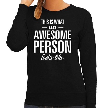 Awesome person cadeau sweater black for woman