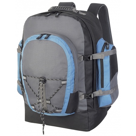 Backpackers rugzak voor volwassenen - grijs/blauw - 40 liter 