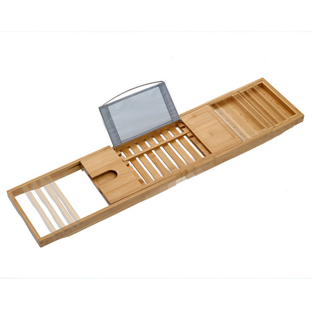 Badplank/badrek - uitschuifbaar - 70-105 cm - bamboe hout - luxe
