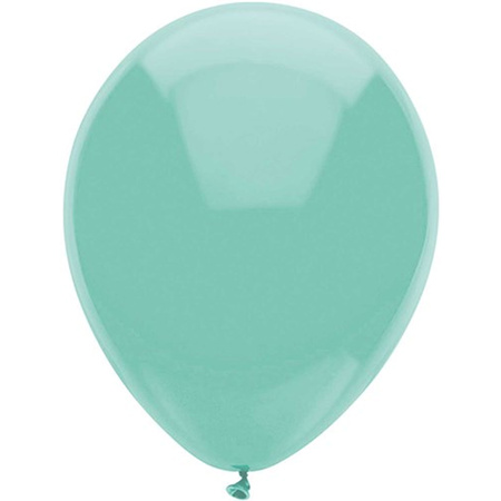 Ballonnen verjaardag/thema feest - 200x stuks - mintgroen/turquoise