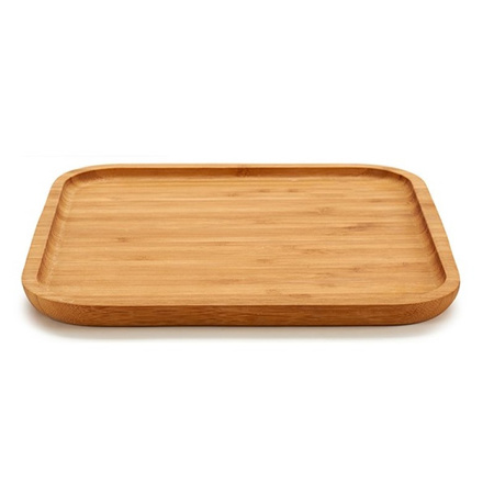Bamboe houten broodplank/serveerplank vierkant 25 cm