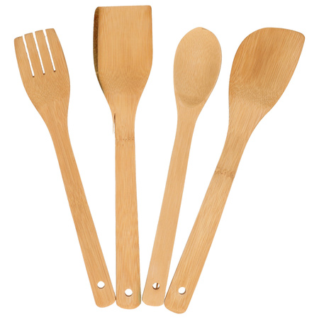 Bamboo wood kitchen tools set 4-pieces