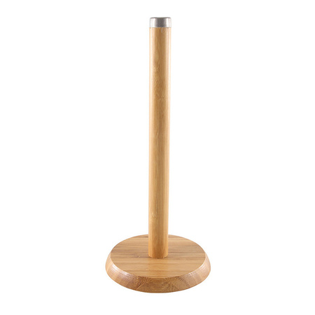 Bamboe houten keukenrolhouder rond 14 x 32 cm