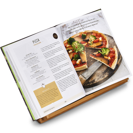 Bamboe houten kookboekstandaard/houder bruin 35 cm