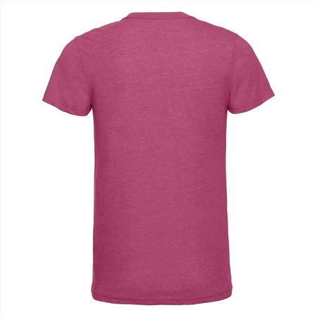 Basic ronde hals t-shirt vintage washed roze voor heren