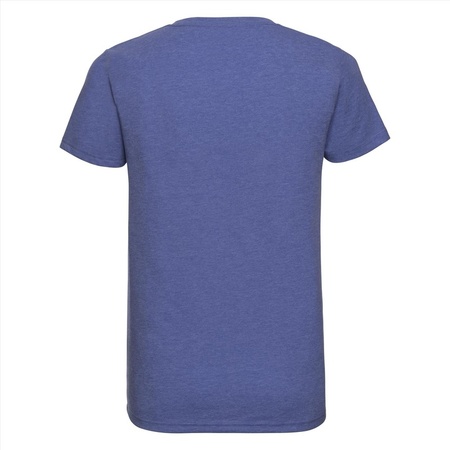 Basic V-hals t-shirt vintage washed denim blauw voor heren