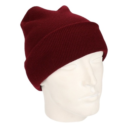 Basic winter hat bordeaux red