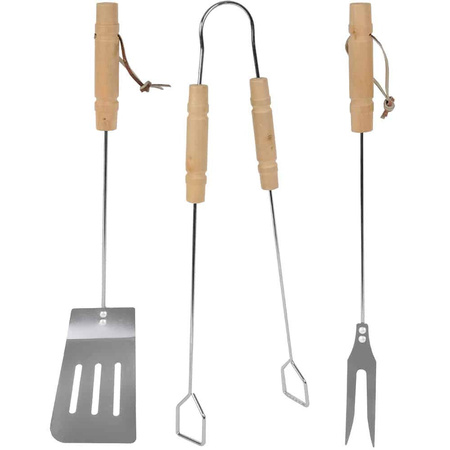 BBQ tools with wooden handles 