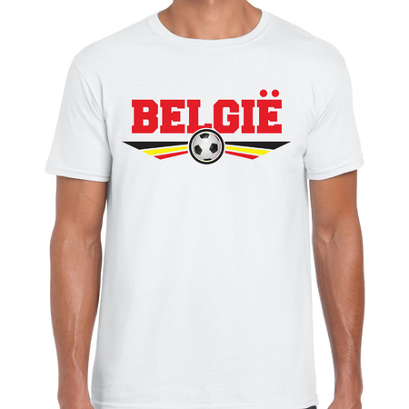 Belgie landen / voetbal t-shirt wit heren