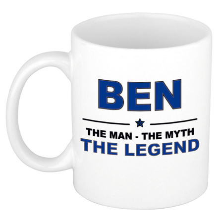 Ben The man, The myth the legend cadeau koffie mok / thee beker 300 ml