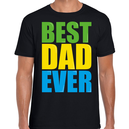 Best dad ever / Beste vader ooit fun t-shirt zwart heren