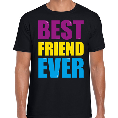 Best friend ever / Beste vriend ooit fun t-shirt zwart heren