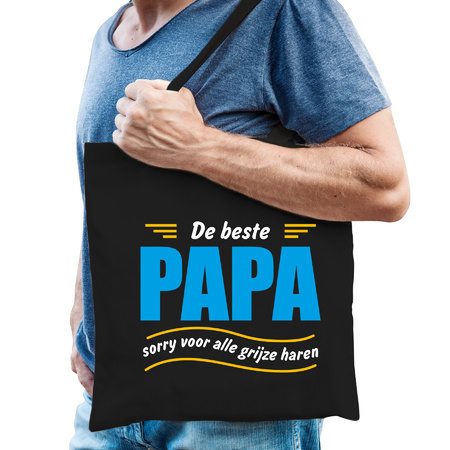 Beste papa present bag black for men