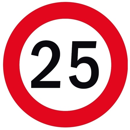Traffic sign 25 year decoration package