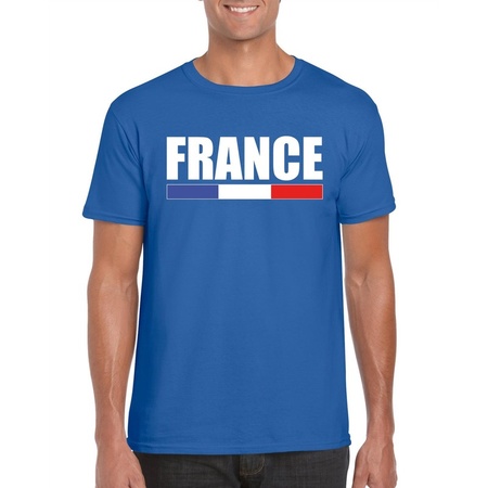 Blauw Frankrijk supporter shirt heren