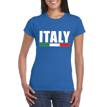 Blauw Italie supporter shirt dames