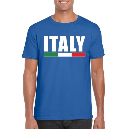 Blauw Italie supporter shirt heren