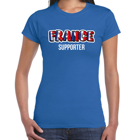 Blue supporter shirt France supporter for women