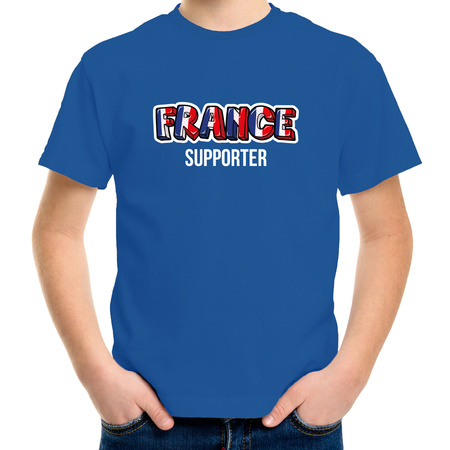Blue supporter shirt France supporter for kids